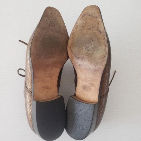 ESCADA Bronze Leather Lace up shoes size 6.5 - Picture 14 of 14